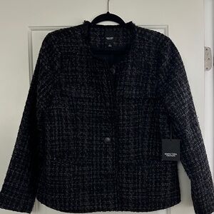 Simply Vera Vera Wang Charcoal Tweed Blazer